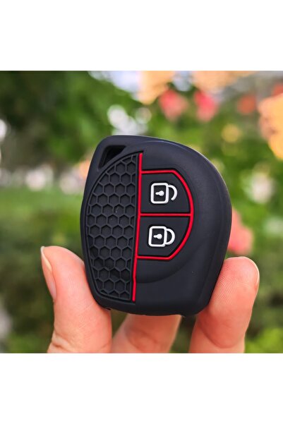 Choice غطاء مفتاح سيارة من السيليكون بزرين أسود اللون لسيارة سوزوكي سويفت إغن...