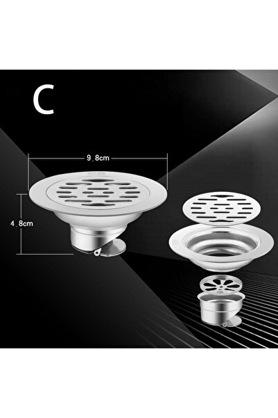 Choice 10cm-C Stainless Steel Shower Floor Drain Anti-odor Sink Strainer Back...