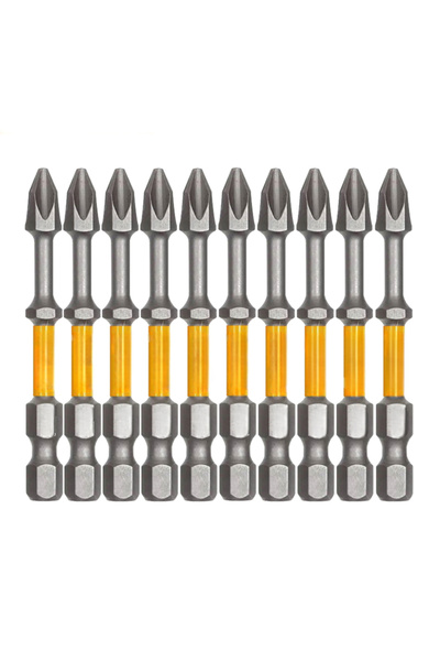 Choice مجموعة رؤوس مفكات مغناطيسية فيليبس PH2، 10 قطع، طول 65/100 مم، مانعة ل...