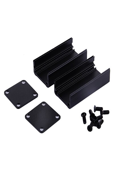 Choice Black Aluminum PCB Instrument Box Enclosure Electronic Cooling Case DI...