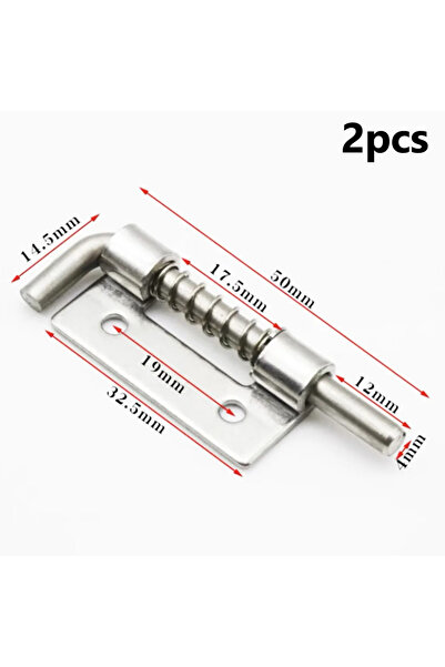 Choice S يسار قطعتان من دبابيس مزلاج زنبركية من الفولاذ المقاوم للصدأ 304 فضي...