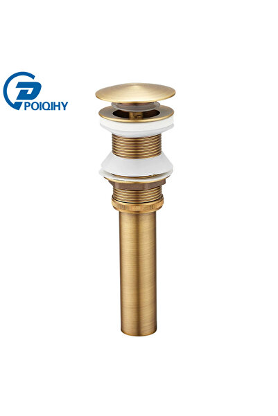 Choice Antique Brass 01DW Antique Brass Pop Up Drain Bathroom Sink Push Down ...