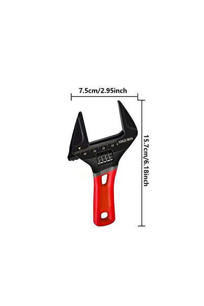 choice2 6inch 5/6/8 inch lightweight adjustable wrench large opening short ha...