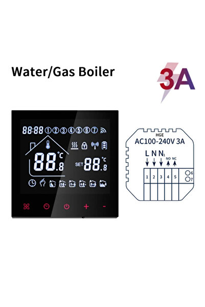 Choice5 سخان مياه يعمل بالغاز مزود بتقنية واي فاي، منظم حرارة ذكي من نوع Tuya...