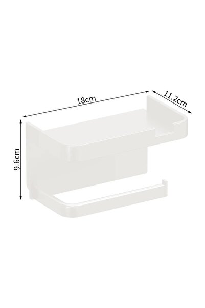 Choice حامل ورق تواليت أبيض B8231C، رف تخزين بلاستيكي، مكان لوضع مناشف المطبخ...