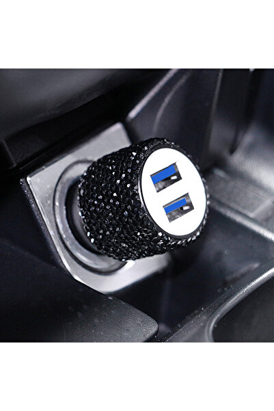 Choice black Car Bling USB Styling Diamond Car Accessories Interior Car Dual ...