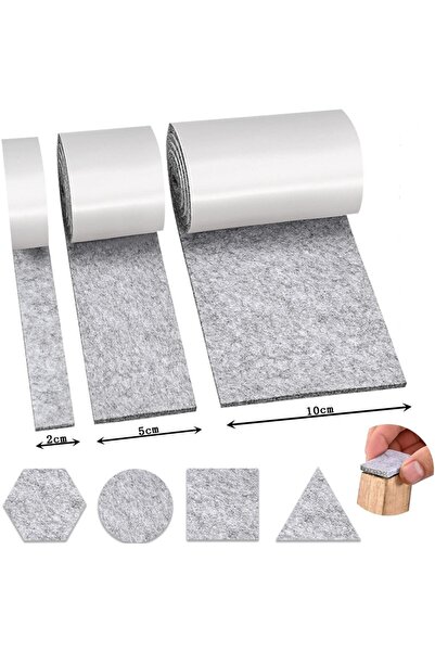 Choice شرائط لباد رمادية سميكة ذاتية اللصق للأثاث، 5 سم × 1 متر، وسادة منزلقة...