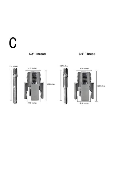 Choice C Pipe Thread Cutting Tool Integrated Internal & External Pipe Threadi...