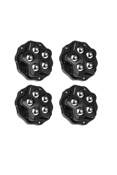 Choice كرات فولاذية سوداء جديدة، 4 قطع، كرات كاتمة للصوت ذاتية اللصق، عجلات ع...