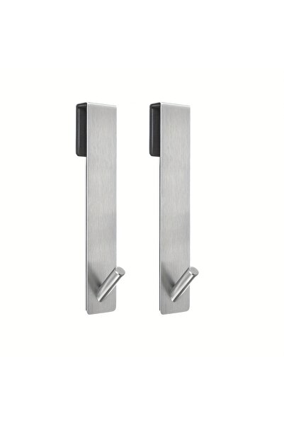 Choice خطافات مناشف فضية اللون، قطعتان، من الفولاذ المقاوم للصدأ، تُعلق فوق ب...