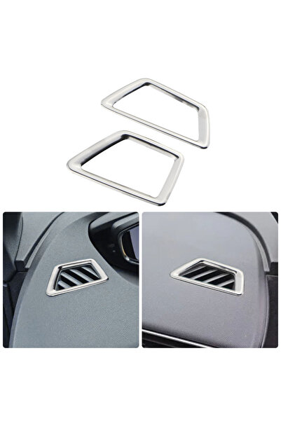 Choice غطاء فتحة مكيف الهواء الأمامي من الفولاذ المقاوم للصدأ باللون الفضي لس...