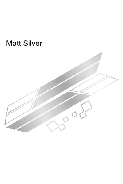 Choice4 Matt Silver Car Door Side Stickers for Renault megane Auto Sport Stri...