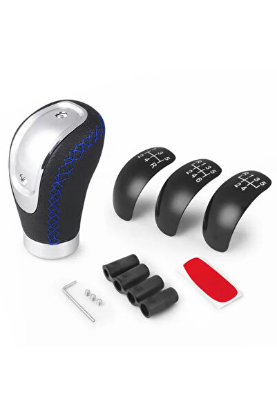 choice2 Blue General Motors 5/6 speed universal R PU leather shift knob Manua...