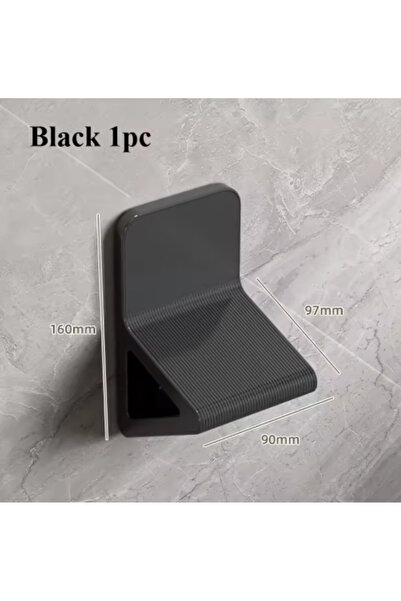 Choice طقم حمام متعدد الوظائف أسود اللون مكون من قطعة واحدة: لوازم بدون ثقوب،...