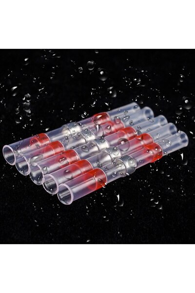 Choice G548C 100 قطعة حمراء، 100 قطعة، طرف توصيل سلكي بحلقة لحام، أنبوب انكما...