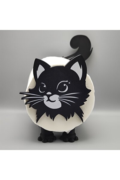 Choice حامل ورق تواليت على شكل قطة سوداء لطيفة - 38-41 مم، يُثبت على جدار الح...