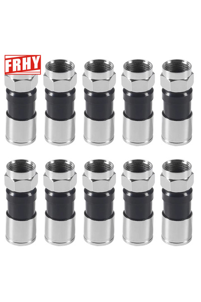 Choice 10 Pcs 75-5F 10PCS Waterproof RG6 F-Type Coaxial Compression Connector...