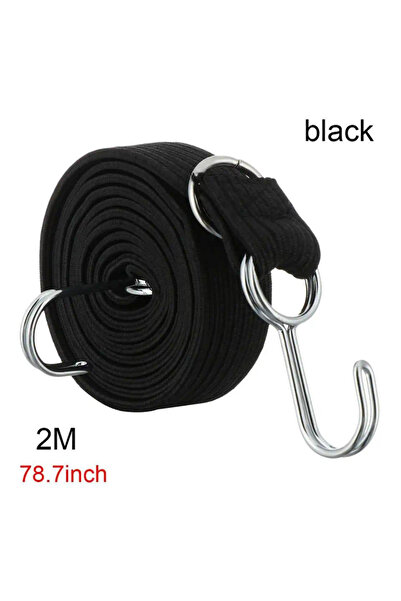 choice2 Black-2M BLALION Motorcycle Elastics Luggage Rope Cord Hook Bikes Rop...