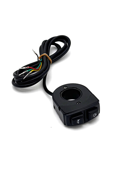 Choice مصباح أمامي أسود بأربعة أسلاك للدراجة الكهربائية، مقاوم للماء، مزود بم...