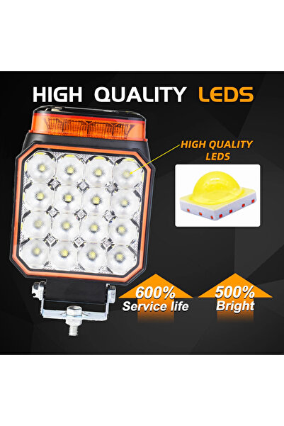 Choice1 مصباح LED مقاس 4 بوصات، قطعة واحدة، JALN7، مصباح كاشف أبيض وامض كهرما...