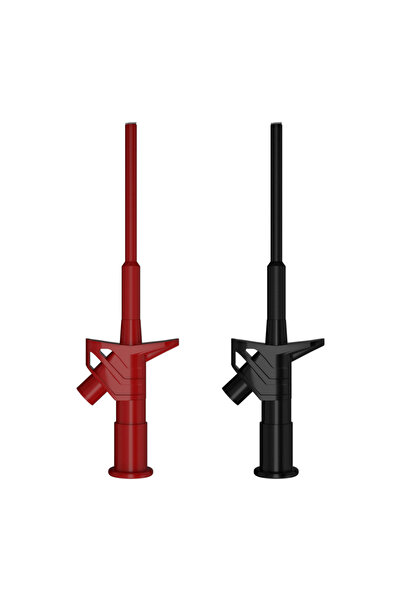 Choice مشبك اختبار سريع أحمر وأسود عدد 2، مسبار اختبار مرن عالي الجهد معزول ا...