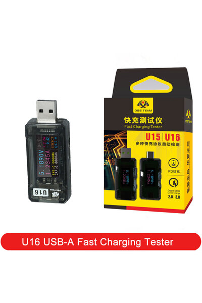 Choice OSS U16-USB-A OSS TEAM Fast Charging Tester U15-16 Supports TYPE-C USB...