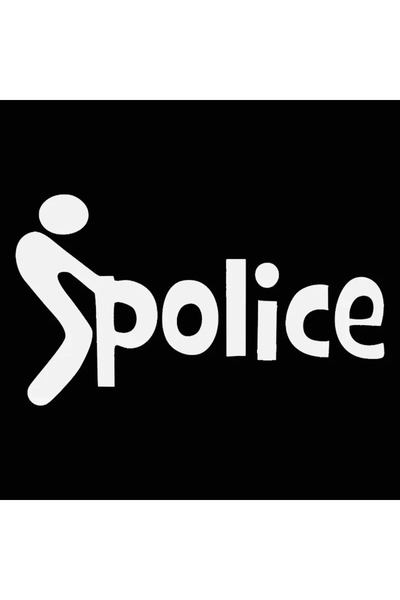 Choice ملصق سيارة أبيض لامع واحد مقاس 15 × 8.5 سم عليه عبارة "FXXK POLICE" (ش...