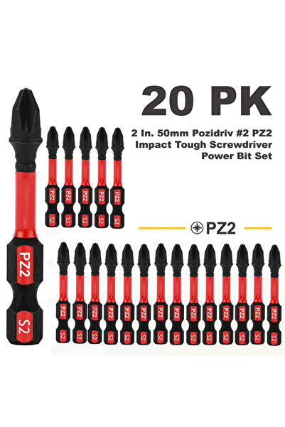 choice2 2Inches 20 Pcs Rafford 2Inches Pozidriv #2 PZ2 Impact Tough Screwdriv...
