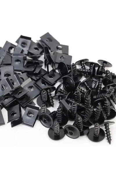 Choice 60pcs(30 pairs) 10-60pcs 16x5mm Clips Engine Cover Screws Undertray Sp...