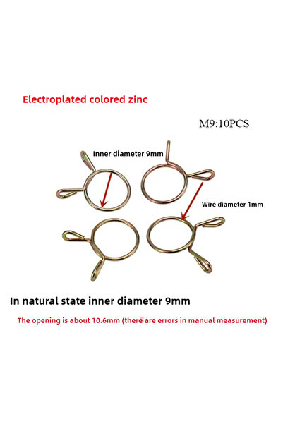 Choice مشابك زنبركية لخرطوم البنزين M9، 10 قطع، 10/20/50 قطعة، 5-14 مم، مشابك...