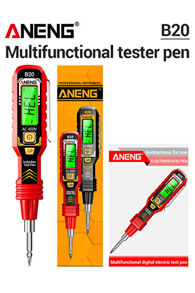 Choice B20 Red ANENG B20 Non-Contact Handle Tester Pen Dual-use Slotted/Phill...