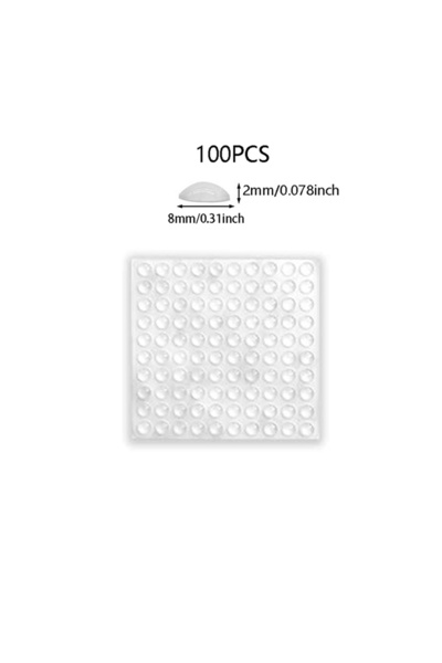 Choice White8mm2mm 100Pcs Soft Silicone Anti Slip Bumpers Feet Pads Damper Bu...