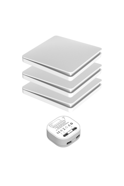 Choice4 White 1Gang 3v1 Waterproof Kinetic Wireless Switch 1/2 Gang Rocker Ty...