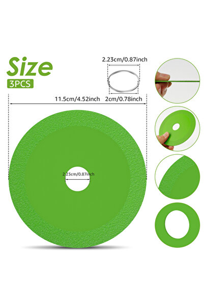 Choice 115mm-3Pcs 3Pcs Glass Cutting Disc 115/125mm Diamond Marble Saw Blade ...