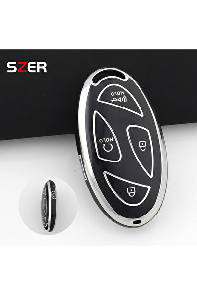 Choice23 5 BTN Black Case Fashion TPU Car Smart Key Case Cover For Hyundai IO...