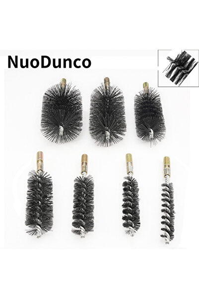 Choice5 50mm 1Pc M12 Threaded Brush Stainless Steel Wire Tube Brush Chimney C...