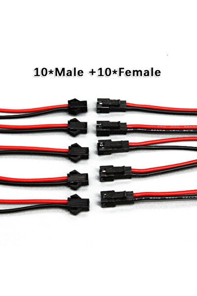 Choice 10 pair 10 Pairs 10cm JST SM 2P 2Pin Plug Socket Male To Female Wire C...