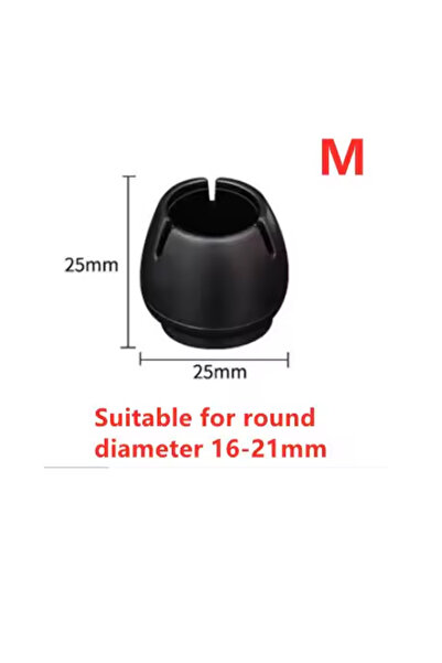 Choice أغطية أرجل الكراسي المصنوعة من السيليكون الأسود - 16 قطعة، وسادات حماي...