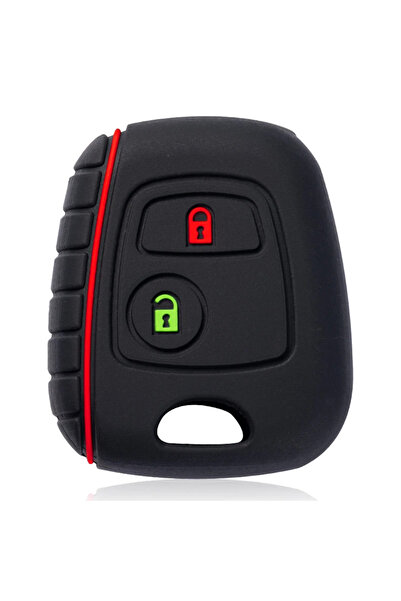 Choice غطاء حماية أسود لسلسلة مفاتيح سيارات بيجو 206، 107، 307، 2007، و406، و...