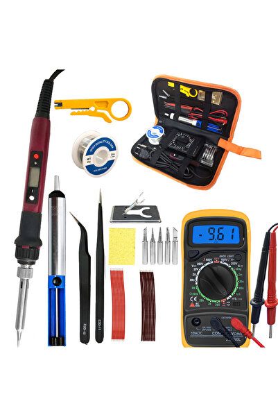 Choice9 220V EU plug 80W purple set2 80W Digital Electric Soldering Iron Set ...