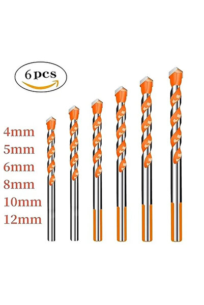 Choice 6PCS Set 6PCS 4-12mm Multifunctional Drill Bit Diamond Drill Set Ceram...
