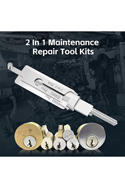 Choice SS001 Key Decoder Stainless Steel Lock Key Precision Hook Pick Set Mai...