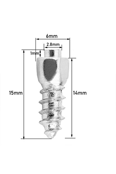 choice2 50 قطعة من مسامير تثبيت إطارات العجلات الفولاذية مقاس 6 × 15 مم / 18 ...