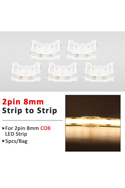 Choice4 موصلات شريط LED ثنائية الأطراف 8 مم COB، 5 قطع، COB SMD، ثنائية وثلاث...