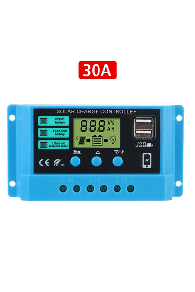 Choice 30A black LCD Display Auto 30A Solar Charge Regulator Dual USB Charger...