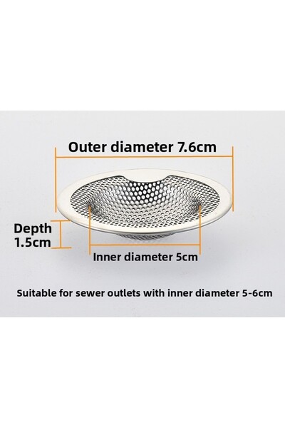 Choice M 7.6CM 1PC Kitchen Sink Stainless Steel Filter Vegetable Basin Bathro...