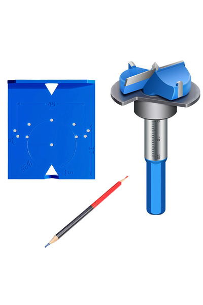 Choice مجموعة من قطعة واحدة من أداة تحديد موضع حفر المفصلات، مسطرة تحديد موضع...