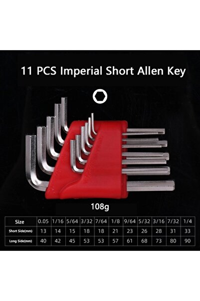 Choice5 11Pcs Imperial short Metric Allen Wrench Set 5/8/11 Pcs With L Wrench...
