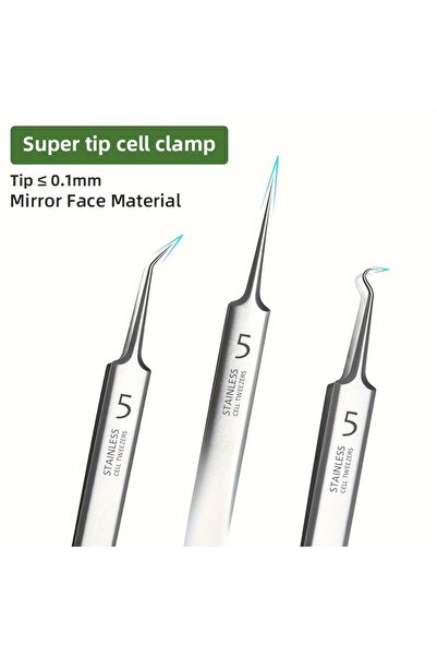 Choice3 مشبك مستقيم ألماني فائق الدقة رقم 5، مشبك خلايا لإزالة البثور والرؤوس...
