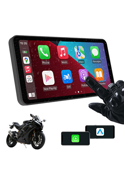 Choice شاشة عرض ذكية للدراجات النارية سوداء مقاس 6 بوصات - تدعم CarPlay و And...